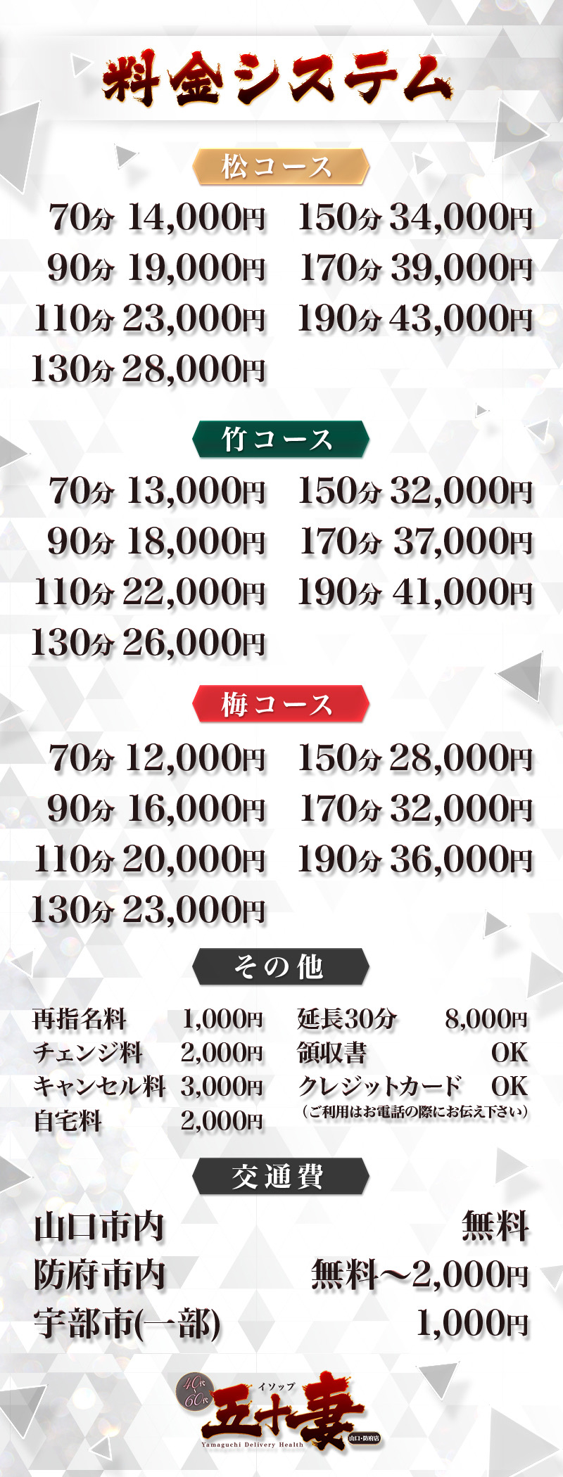 料金表
