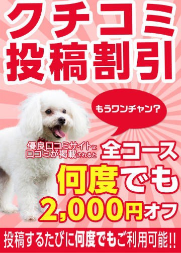 優良サイト口コミで2000円割引！！